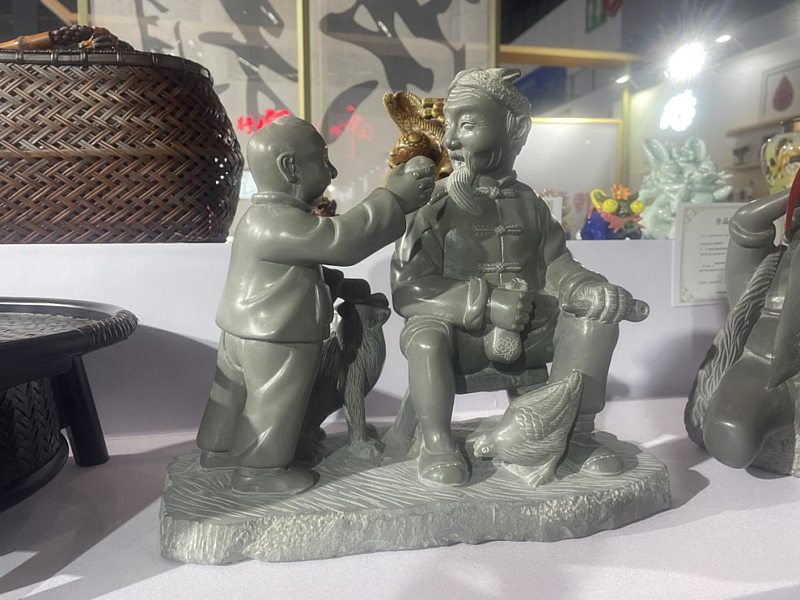 子洲石雕亮相第九届中国国际版权博览会